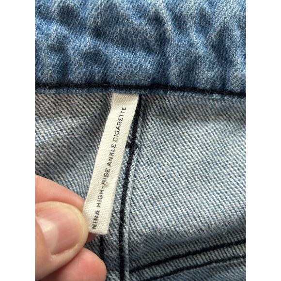 Rag & Bone Nina high-rise ankle cigarette jeans Poppy 27 Raw Hem Cropped Classic - Picture 10 of 15